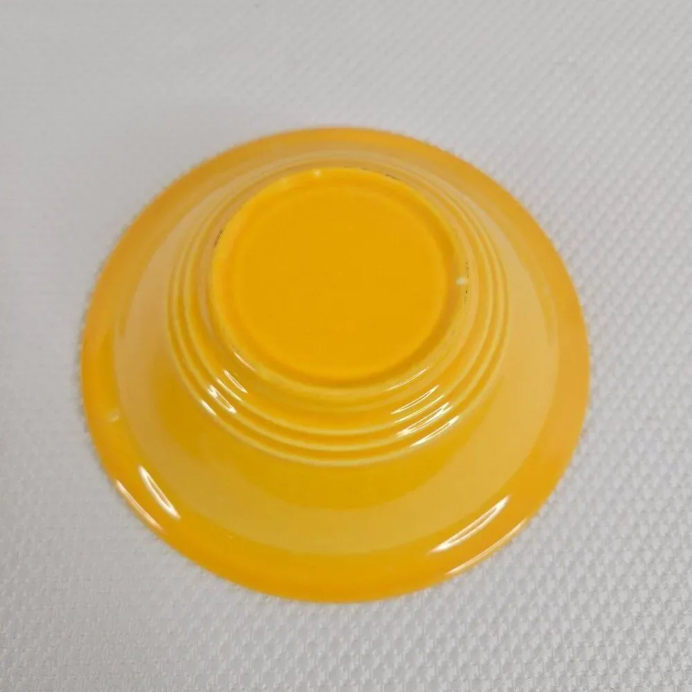 Vintage Yellow Fiesta Ware Bowls Saucers Lot Of 6